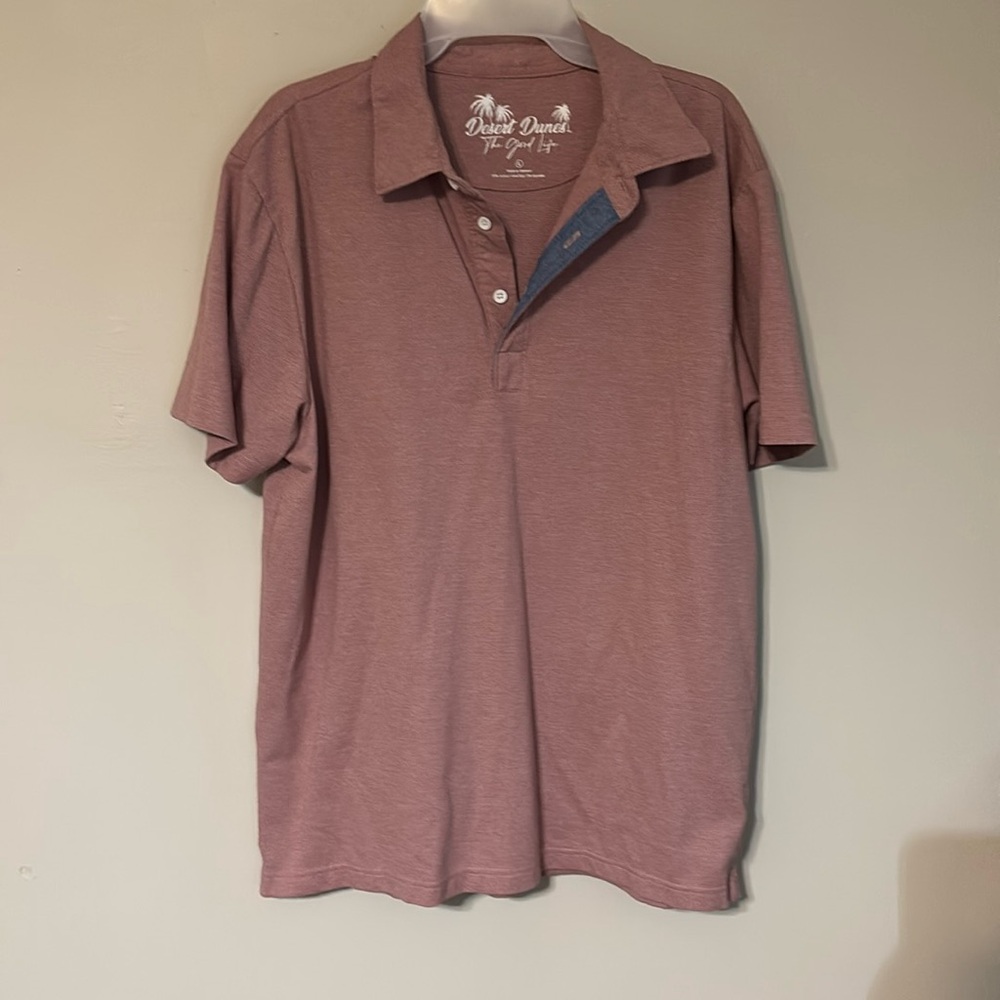 Men’s size large Desert Dunes collared polo shirt like new